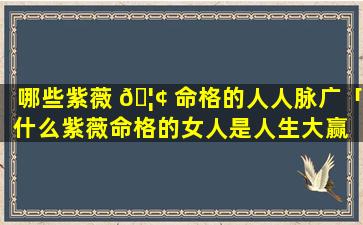 哪些紫薇 🦢 命格的人人脉广「什么紫薇命格的女人是人生大赢 🐞 家」